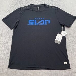 Vuori Power Slap Logo Shirt Men's Size Medium Black V195 Short Sleeve NWT